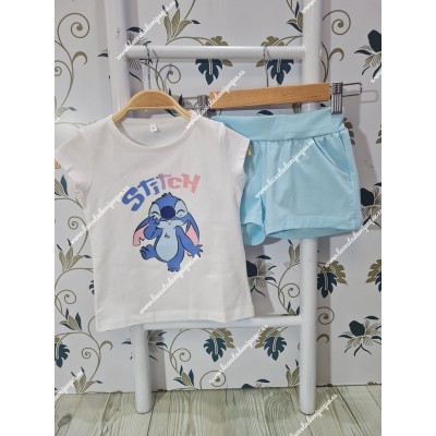 Conjunto Short Stitch Celeste