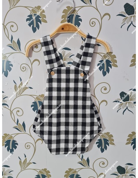 Ranita Vichy Negro Botones