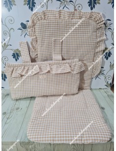 Bolso y Funda Universal Vichy Beige