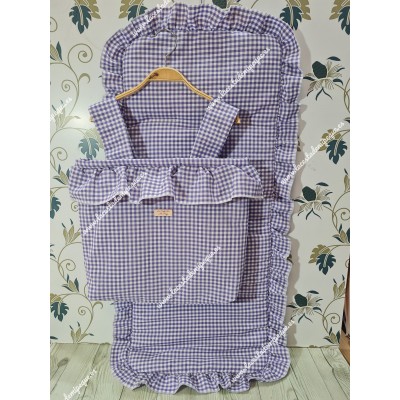Bolso Cremallera y Funda Universal Vichy Malva Cuadros-P...