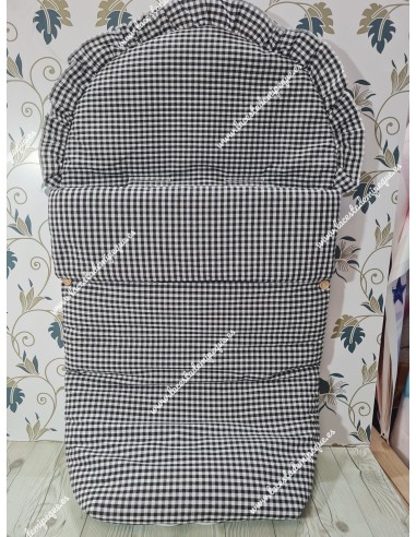 Saco Universal Vichy Negro Cuadros-P