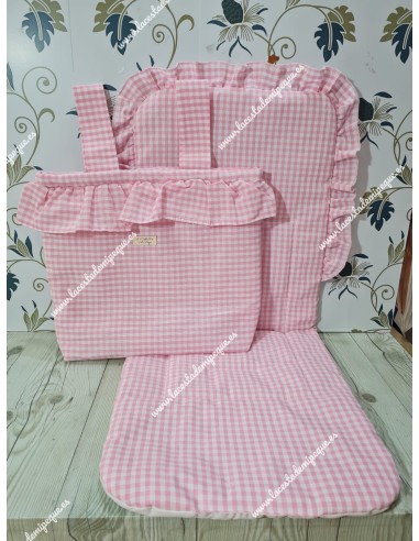 Bolso y Funda Vichy Rosa