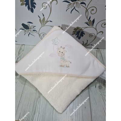 Toalla Capa de Baño Jirafa Beige