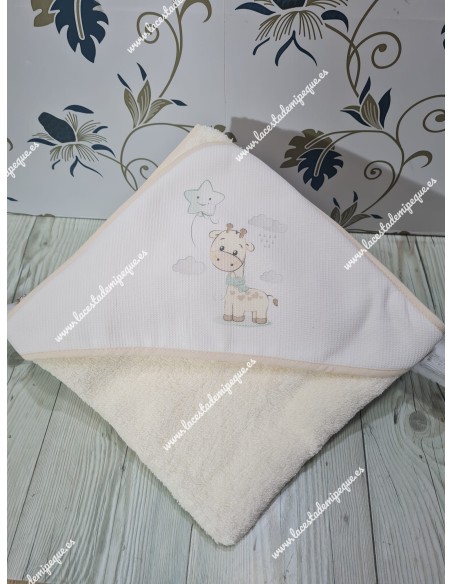 Toalla Capa de Baño Jirafa Beige