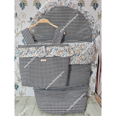 Pack Bolso y Saco Universal Vichy Negro Cuadros-P Combi...