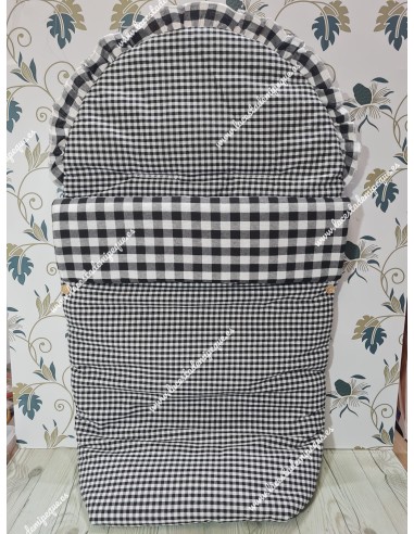 Saco Universal Vichy Negro Pequeño Combi