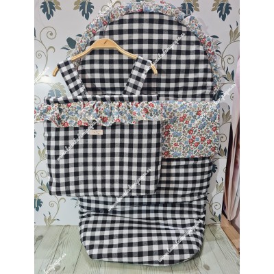Pack Bolso y Saco Universal Vichy Negro Cuadros-M Combi...