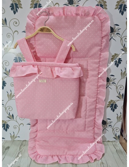 Bolso y Funda Universal Rosa Topitos