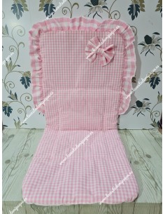 Funda Universal Vichy Rosa Pequeño Combi Lazo Tela