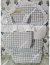 Pack Bolso y Saco Universal Vichy Gris Cuadros-M Combi