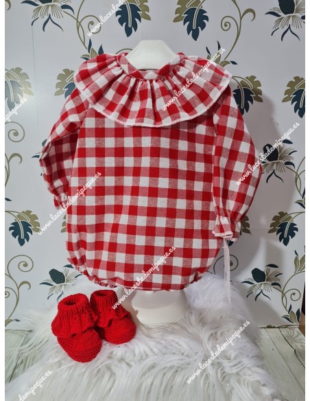 Pelele Vichy Rojo
