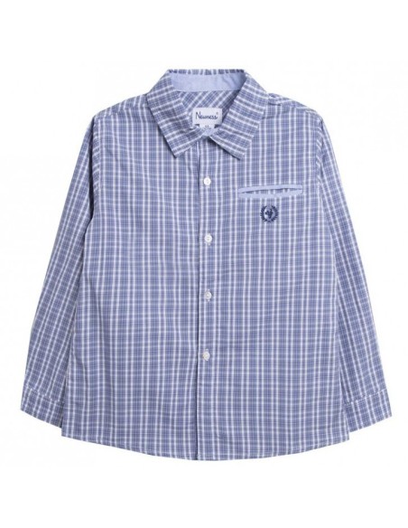 Conjunto Pantalón Chino Azul y Camisa Azul Cuadros