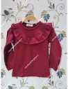 Camiseta Burdeos Cuello baberola