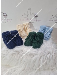 Patucos de Lana Artesanales verde 2