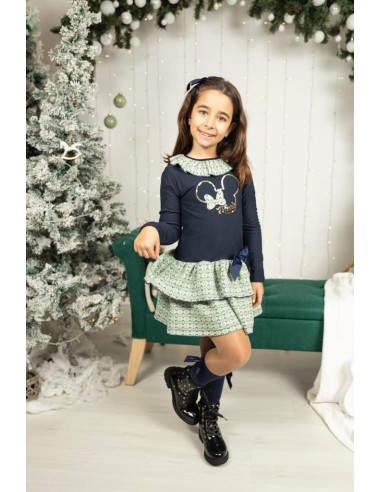 Vestido Marino Minnie Jacquard