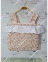 Bolso Pocket Cremallera Flores Tokyo Volante Plumeti Blanco