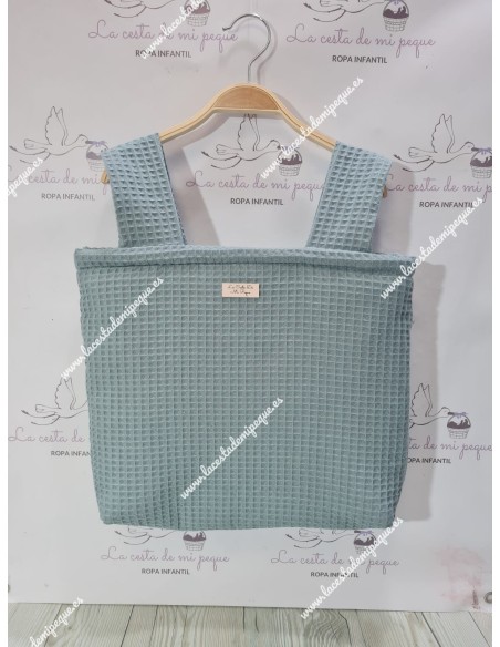 Bolso Pocket Cremallera Waffle Verde