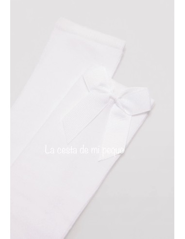 Calcetín Lazo Ysabel Mora Blanco