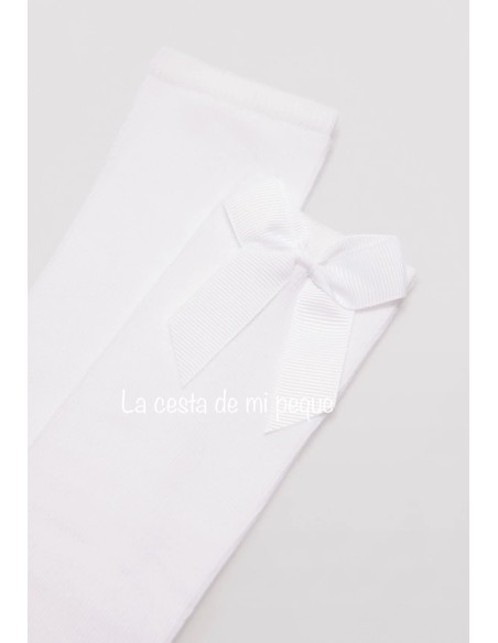 Calcetín Lazo Ysabel Mora Blanco