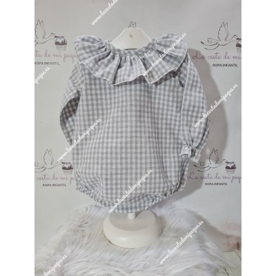 Pelele Vichy Gris Cuadros-P M/L