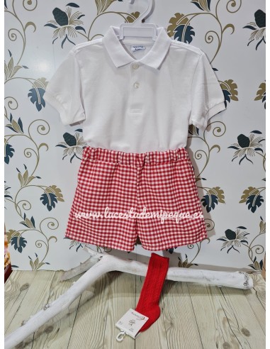 Pantalón Vichy Rojo Cuadros-P