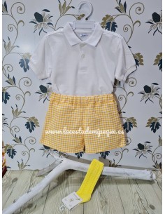 Pantalón Vichy Amarillo Cuadros-P