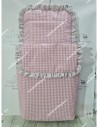 Saco Capazo Desmontable Vichy Maquillaje Cuadros-P y Flores Motado y gris