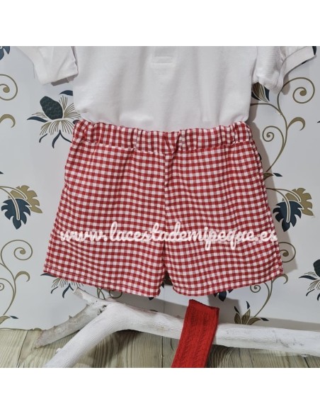 Pantalón Vichy Rojo Cuadros-P