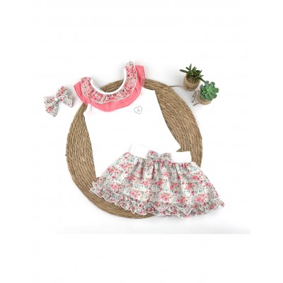 Conjunto Falda Gasa Floral Alma