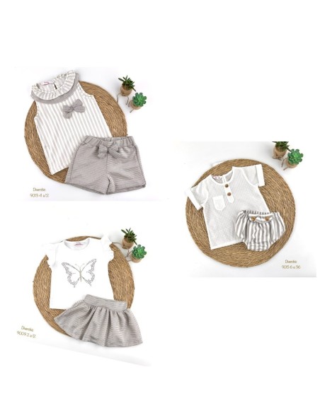 Conjunto Pololo Rayas Gris Diverchic