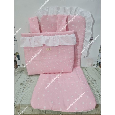 Bolso Cremallera y Funda Universal Rosa Estrellas Combi...