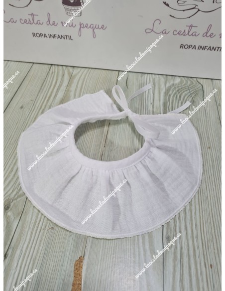 Cuello Volante Bambula Blanca