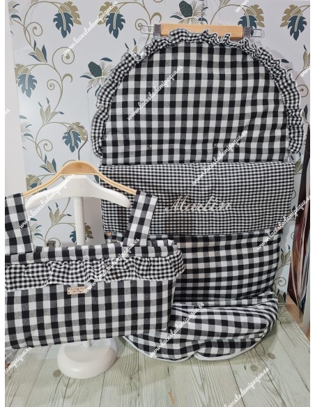 Saco Universal Vichy Negro Mediano Combi