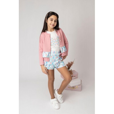 Conjunto Falda Pantalón 3 Piezas Mariposa