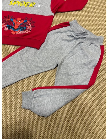 Chándal Spiderman Rojo-Gris Entretiempo