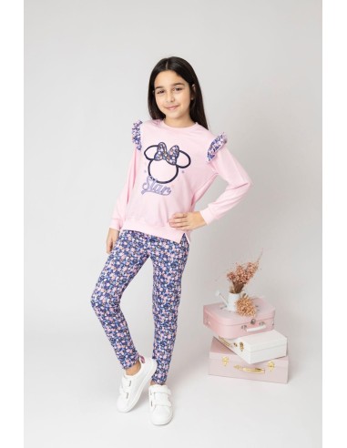 Conjunto Sudadera y Leggings Minnie Flores Entretiempo