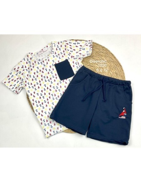 Conjunto Bermuda Anclas Diverchic