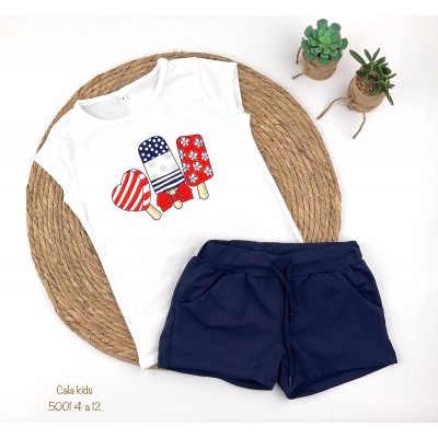 Conjunto Short Helados Marino Cala