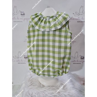 Pelele Vichy Verde Pistacho Cuadros-M Sisa