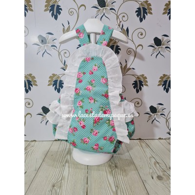 Ranita Flamenca Unisex Flores y Lunares Verde