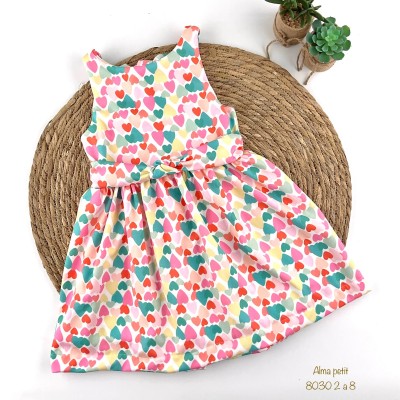 Vestido Corazones Multicolor Alma