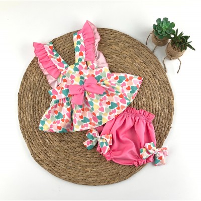 Vestidito Con Braguita Corazones Multicolor Alma