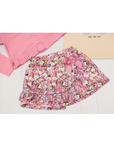 Conjunto Falda Pantalón 3 Piezas Bicicleta
