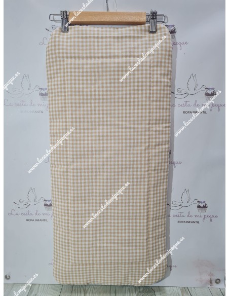 Colchoneta Capazo Universal Vichy Beige Cuadros-P