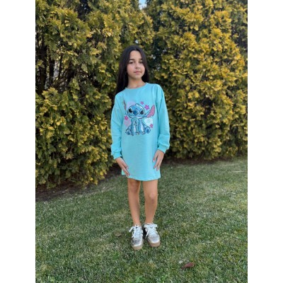 Vestido Stitch Verde Agua Entretiempo