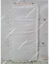 Colchoneta Capazo Universal Plumeti Blanca con volante a todo alrededor