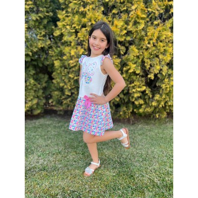 Vestido Mariposa Floral Jacquard