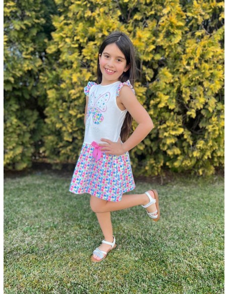 Vestido Mariposa Floral Jacquard