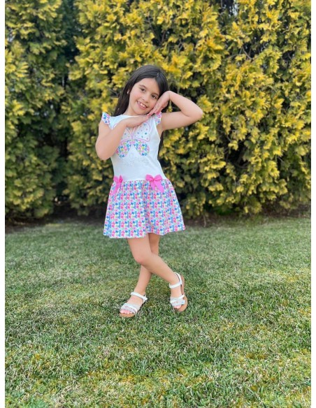 Vestido Mariposa Floral Jacquard