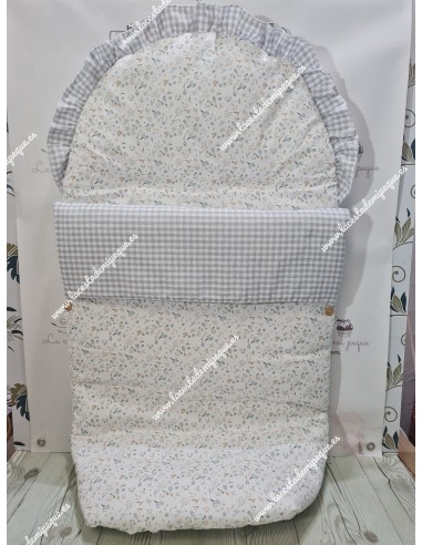 Saco Universal Flores Camel Combi Gris Cuadros-P